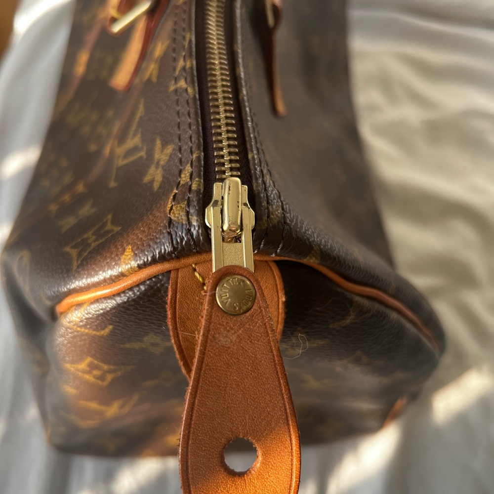 Louis Vuitton Brown Duffel Bag Speedy 35 - Picture 5 of 17